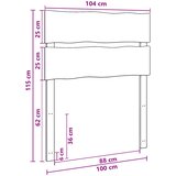  Uzglavlje s prirodnim rubom ROSTOCK Tamno smeđa 100 cm | shoptok.hr