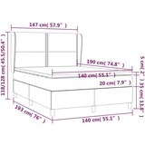  Box spring postelja z vzmetnico temno modra 140x190cm žamet, (20896754) | Shoptok.si