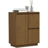  Komoda smeđa boja meda 60 x 34 x 75 cm od masivne borovine | shoptok.hr