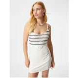 Koton Melis Ağazat X Cotton - Belted Mini Dress with Straps