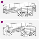  Set vanjskih sofa 8 pcs Bijela i bež 304 x 126,5 x 73 cm | shoptok.hr