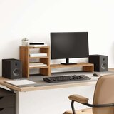 vidaXL Stojalo za monitor z organizatorjem artisian hrast inž. les | Shoptok.si