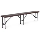 sklopivi sto 180cm + 2 klupe braon