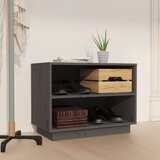 Furnova Omarica za čevlje siva 60x34x45 cm trdna borovina, (21955873) | Shoptok.si