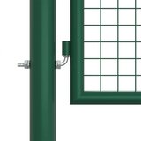 vidaXL mrežasta vrtna vrata iz jekla 390x125 cm zelena | Shoptok.si