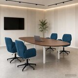 vidaXL Okretne radne stolice 4 kom. 54 x 55 x 90 cm Plava Baršun Cijene