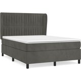  The Living Store Box spring postelja z vzmetnico temno siva 140x200 cm žamet - Box Spring Postelja, (21450271) | Shoptok.si