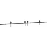 Furnova Komplet opreme za drsna vrata 400 cm jeklo črne barve, (21944959) | Shoptok.si