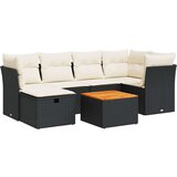 vidaXL 7-dijelni set vrtnih sofa od poliratana s jastucima crni | shoptok.hr