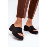 Boto Eco Suede Women's Slippers On Platform And Wedge Black Afisal | Shoptok.si