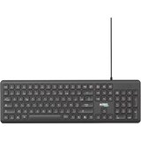 Oem URBAN FACTORY, Žična tipkovnica USB-A / USB-C za PC, model Cyclee, polna tipkovnica, Črna, (5000185029) | Shoptok.si
