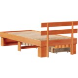  Krevetna konstrukcija Voštano smeđa 90 x 200 cm Borova drva | shoptok.hr