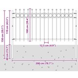  Ograda u obliku prstena Crna 200 x 150 cm | shoptok.hr
