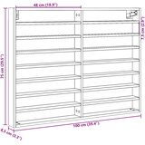  Vitrina boja sivog hrasta sonome 100x8,5x75 cm drvena | shoptok.hr