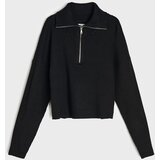 Sinsay Rebrasti džemper half-zip s viskozom Slike
