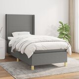 The Living Store Box spring postelja z vzmetnico temno siva 80x200 cm blago - Box Spring Postelja, (21519150) Cene