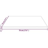 vidaXL Ploča za stol bijela 70x70x2 5 cm masivna borovina četvrtasta | shoptok.hr