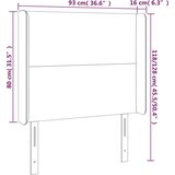 Uzglavlje s ušima svjetlosivo 93x16x118/128 cm od tkanine | shoptok.hr