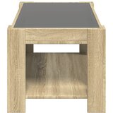  Stolić za kavu LED boja hrasta 93x53x45 cm konstruirano drvo | shoptok.hr