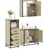  3-dijelni set kupaonskog namještaja boja hrasta sonome drveni | shoptok.hr