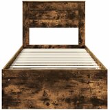  Krevetna konstrukcija Jednobojno Dimljeni hrast 100 x 200 cm | shoptok.hr