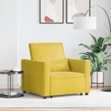  3-u-1 pojedinačni krevet na razvlačenje žuti baršun | shoptok.hr