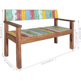 vidaXL klupa od masivnog obnovljenog drva 115 cm | shoptok.hr