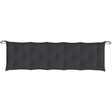  Jastuk za vrtnu klupu crni 180 x 50 x 7 cm od tkanine Oxford | Eponuda.com