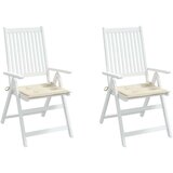 vidaXL jastuci za vrtne stolice 2 kom krem 40 x 40 x 3 cm od tkanine | shoptok.hr