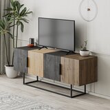 Marckeric Smeđa/u prirodnoj boji TV komoda u dekoru hrasta 140x55 cm Titan – | shoptok.hr