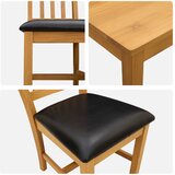  Blagovaonski set 5 kom. Crna Čvrsto Hrastovo Drvo | shoptok.hr