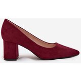 Boto Women's Pumps with Pointed Toes on Block Heel Bordeaux Pavira | Shoptok.si