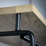 Spinder Design Črn/naraven kovinski stenski obešalnik s polico Clint – | Shoptok.si