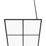 Pregrada za tuš s prozornim ESG steklom 80x195 cm črna, (20823477) | Shoptok.si