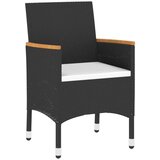  3-dijelni vrtni blagovaonski set od poliratana crni | shoptok.hr