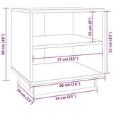  Noćni ormarići 2 kom crni 40 x 34 x 40 cm od masivne borovine | shoptok.hr