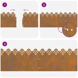  Rubnjaci za travnjak 10 pcs Rđa 103 x 0 05 x 22 cm | shoptok.hr