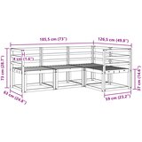  Set vanjskih sofa 4 pcs Prirodna Čvrsto drvo akacije | shoptok.hr