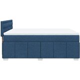 vidaXL Box spring postelja z vzmetnico modra 160x200 cm blago, (21307160) | Shoptok.si