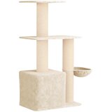  Mačje drvo s sisalnim postoljima za grebanje Krem 133 cm | shoptok.hr