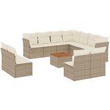 Maison Chic Seti vrtnega pohištva - Vrtna garnitura - Vrtni pohištvo set 12-delna z blazinami bež poli ratan, (21809760) | Shoptok.si