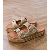Gemre Golden sandals with buckles on straps Rider | ePonuda.com