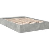  Posteljni okvir betonsko siv 135x190 cm inženirski les | Shoptok.si