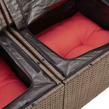 vidaXL 5-dijelni set vrtnih sofa s jastucima poliratan smeđi | shoptok.hr