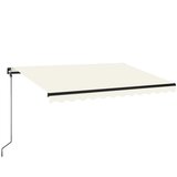 Tenda na ručno uvlačenje s LED svjetlom 350 x 250 cm krem | shoptok.hr
