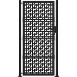  Vrtna vrata crna 100x200 cm čelična križna konstrukcija | shoptok.hr