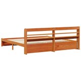  Konstrukcija postelje 2 pcs Voskast rjav Masivno borovo les, (5000121124) | Shoptok.si