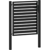 Vrtna vrata s mogućnošću zaključavanja crna 100x100 cm aluminijska | Eponuda.com