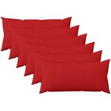  Presvlaka za jastuk 6 kom. HEERLEN Crvena 40 x 80 cm Tkanina | shoptok.hr