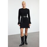 Trendyol Black Mini Knit A-Line Form Fit Dress